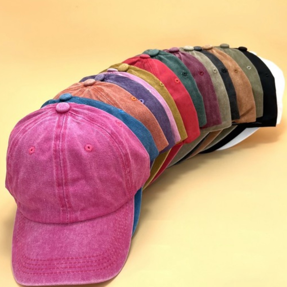 CLASSIC PLAIN VINTAGE WASHED BASEBALL CAP in Washed Mustard - Picture 4 of 11